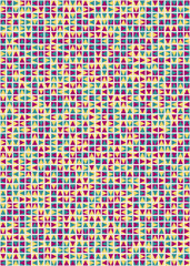 Abstract Geometric Pattern generative computational art illustration