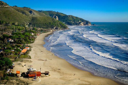 Mesmerizing shot of beautiful seascape in Sperlonga, Lazio, Italy
