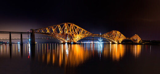 The Forth Bridge, Edinburgh, Scotland - panorama