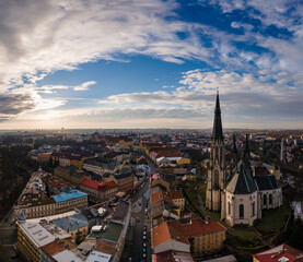Fototapeta na wymiar view of the city Olomouc katedrála sv. Václava