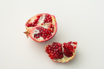 pomegranate isolated on white