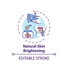 Natural skin brightening concept icon. Home spa idea thin line illustration. Moisturizing skin. Massaging face with olive oil and honey. Vector isolated outline RGB color drawing. Editable stroke