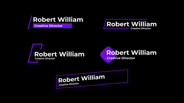 Creative Modern Lower Thirds