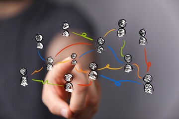 conference Digital Network and data concept