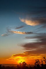 Sunset over Los Angeles, California