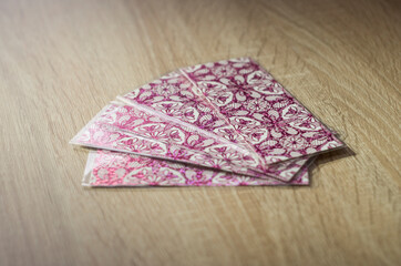 metallic bookmarks on the table