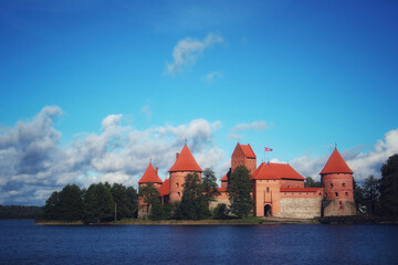 The beautiful Trakai Castle, Lithuania, Baltic States, Europe