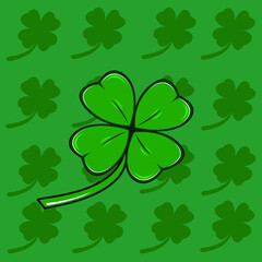 Clover leaf background - Happy St. Patrick's Day