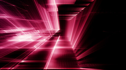 Abstract red and black background. Fractal graphics 3d illustration. Technology and science concept.