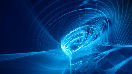 Abstract digital technology background. Dynamic lines composition. Detailed generative fractal graphics.