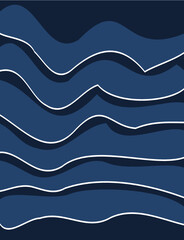 White Abstract Paper Cut Backgorund Vector Shadow Grey and dark blue. Vector illustration