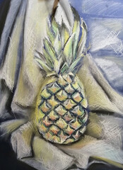 still life with pineapple painting painting