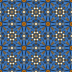 Blue ornamental background