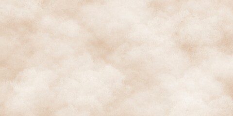Beige sky with white clouds background texture 