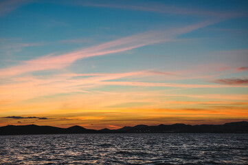 sunset over the sea