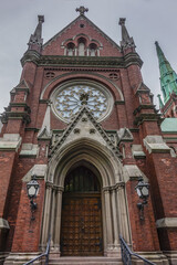 St. John's Church (Johanneksenkirkko, 1891) in Helsinki - a Lutheran church in Gothic Revival...