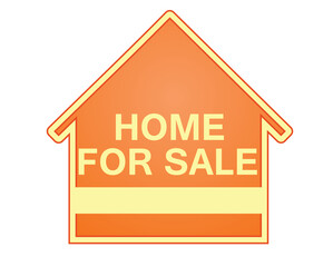 Home for sale sign. vector