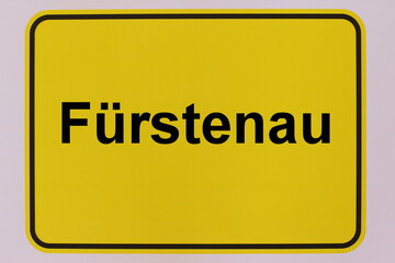 Illustration eines Stadteingangsschildes der Stadt Fürstenau