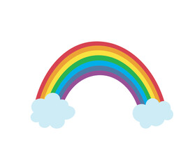 Cute Simple Rainbow Sign Icon Design Element Vector Illustration EPS10
