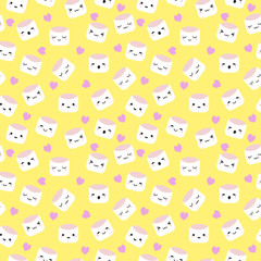 Obraz premium A seamless pattern with cute nice elements for children' textile, fabric, clothing, wallpaper, wrapping paper