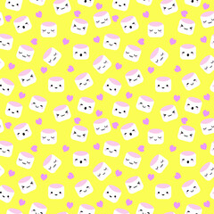 Obraz premium Vector seamless pattern with cute nice elements for children' textile, fabric, clothing, wallpaper, wrapping paper, EPS 10