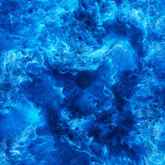 blue particle, water background. 3D render
