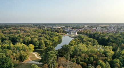 parc, forêt, château de Rambouillet dans les Yvelines (France) - obrazy, fototapety, plakaty