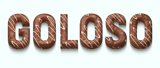 goloso, italian word for greedy, creative alphabet, biscuit with chocolate