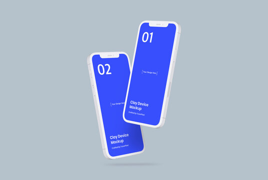 Realistic Smartphone Mockup | Fully Editable File, Replaceable Screen, Separated Shadow and Background | 6k Resolution | Help File