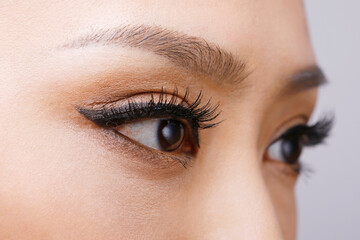 Fototapeta premium The young woman eyes closeup