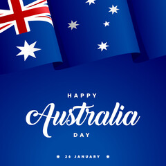 Obraz na płótnie Canvas Vector illustration of a beautiful background for Happy Australia day.