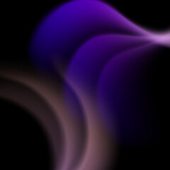 Fluid art illustration with smoke elements in colors on black background 