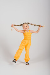 Portrait of a beautiful and confident girl isolated on white