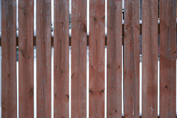 Fototapeta premium Old wooden fence background texture close up