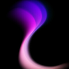 Fluid art illustration with smoke elements in colors on black background 