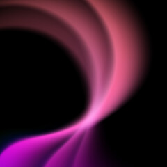 Fluid art illustration with smoke elements in colors on black background 