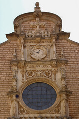 Obraz premium Fragment of the facade of the church in the Montserrat monastery in Spain