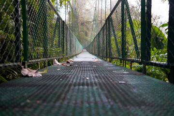 Fototapeta na wymiar Cloud Forest Hanging Bridge in Monteverde, Costa Rica III