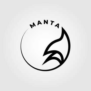 Manta, Stingray, manta fish logo vector illustration design graphic