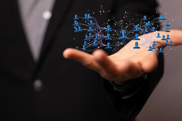 hierarchy connection team group digital