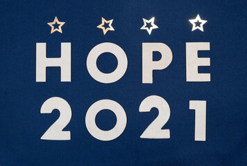Hope and 2021 sign three dimentional