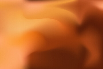 Abstract orange gradient ombre texture. Trendy blur grainy background. Liquid paper.