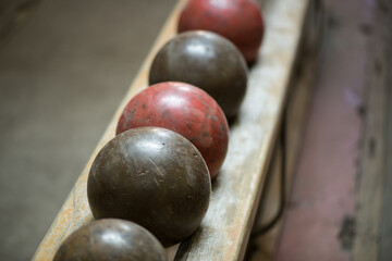 
Impressions in an old bowling alley