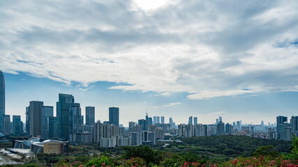 Fototapeta premium Overlooking the center of Shenzhen