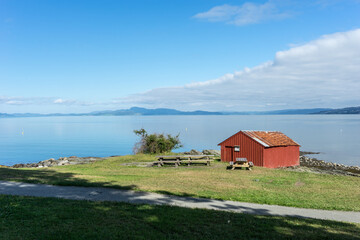 Fototapeta na wymiar Lade peninsula near Trondheim