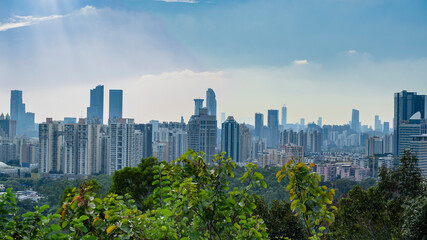 Overlooking the center of Shenzhen