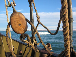 
sailing ship in front of Spitsbergen