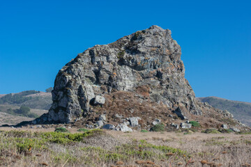 Mammoth Rock formation along the Kortum Trail on the Northern California coast