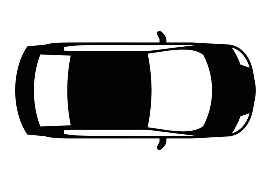 A black car icon top view 