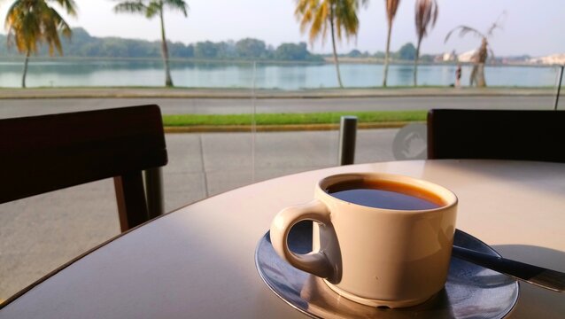 Coffe infront the Tuxpan river in Veracruz Mexico 2